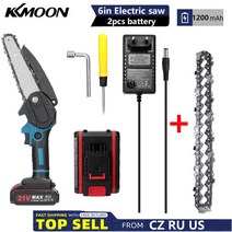 가정용 소형 미니 핸드 목공 가지치기 전동 전기 엔진 원형 체인 톱 공구 21V 가지 치기 충전식 작은 나무 정원 과수원 지점 클립에 대 한 손으로 도구, [08] 6in 2battery set EU, 08 6in 2battery set EU