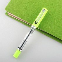 1 개 Lanbitou 매트 블랙 투명 만년필 FEF 펜촉 플라스틱 피스톤 필러 쓰기 잉크 펜 학교 사무용품, F0.4MM, ONE PEN2
