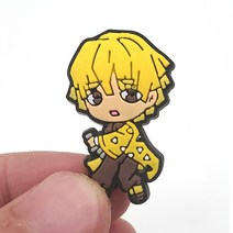 강아지 크록스 신발 일본 애니메이션 DIY 구두 참 만화 캐릭터 PVC 액세서리 악어 나막신 샌들 장식 버클 핀 어린이 선물 1 개, 한개옵션1, [02] 2
