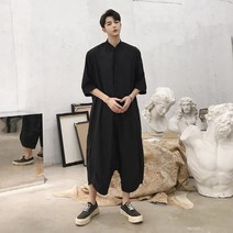 오르난 남성 와이드 배기 점프 수트 캐주얼룩 JC445