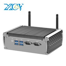 XCY 미니 PC 인텔 코어 i7-4500U 2x RS-232 산업용 컴퓨터 Windows Linux, 8G RAM 256G SSD WiFi, Intel Core i5-5200U