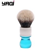 구렛나루 수염 yaqi 24mm 아쿠아 투 밴드 오소리 헤어 남성용 면도 브러시