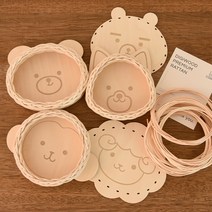 [디지우드] 라탄 공예 동물합판 미니 바구니 만들기 DIY 라탄키트 디지우드 (동영상 제공), 원숭이