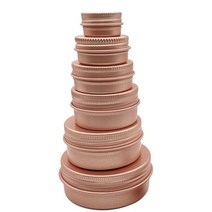 캔들만들기재료 캔들유리용기 소이캔들만들기 DIY5g 10g 20g 30g 60g 알루미늄 틴 병 금속 50ml 빈 화장품, 03 Rose gold_06 50g