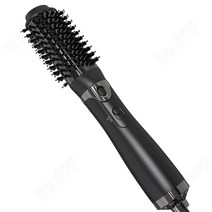 Routop 에어 브러쉬 헤어 빗 드라이기 쾌속 말림 온도조절 항온 스트레이트 파마 분리식 헤드 헤어케어, 블랙