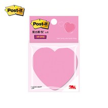 포스트잇 강한점착용 다이컷 노트 76 x 76 mm, 하트, 5개입