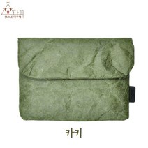 스다꾸 빈티지 다꾸 타이벡 파우치 아이패드 태블릿 화장품 보관 방수 위생, 카키