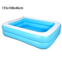 아쿠아플레이 컨테이너수영장 이동식수영장 휴대용 마린 볼 내마모성 가정용 어린이 성인 풍선 수영장 아기 PVC 입욕 직사각형 가족, [03] 155x108x46cm