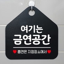 [바보사랑] 오픈 사무실 문 실내 걸이용 포맥스 화장실 금연 안내판 팻말 제작 288여기는, 옵션1:288여기는금연공간 / 옵션2:화이트판+문구블랙