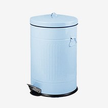 행거인행거 양철 무소음 컬러 페달휴지통 20리터, 블루