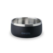 Owala 반려동물 그릇 - 내구성 있는 스테인리스 스틸 개 고양이 및 모든 반려동물을 위한 음식 물 그릇 미끄럼 방지 베이스 680.4g(24온스) 블랙 (매우 베리, 24 oz, Very, Very Dark, Very, Very Dark