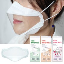 [더조은] 입술이 보이는 투명창마스크 립뷰마스크 결혼식 강사 어린이집 청각장애인 방송용 입투명마스크, 더조은 투명창마스크 화이트/소형(1매)