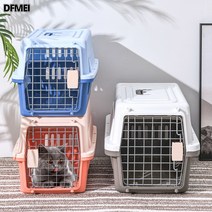 애견 항공 상자 고양이 강아지 외출 휴대용 고양이 케이지 소형 중대형견 항공 탁송 차량용 강아지 케이지, 교수형그릇+주전자별도로구매해야합니다, 상자1[고양이와개12Jin]