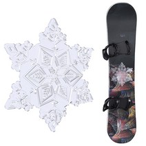2인용 등받이 눈썰매 튜브 나무 눈썰매 3D 투명한 눈송이 스노우 보드 스톰프 패드 PVC 미끄럼 방지 야외