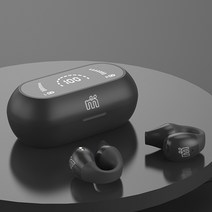 미니덕트 무선 블루투스 골전도 귀안아픈 클립형 이어폰, 블랙