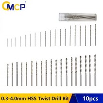 드러멜 드레멜 다용도조각기 Dremel 로타리 공구 스트레이트 생크 미니 드릴 비트 세트 수공구 10 개 0.3-4.0mm HSS 트위스트, 10pcs 3.6mm
