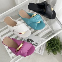 유니모노 앤더슨 꼬임 체인 플랫 슬리퍼