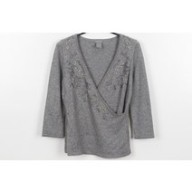 (ANN TAYLOR)앤테일러 랩 비즈 쥬얼 블라우스(XS)