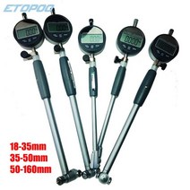 측정 실린더 공구 18-35-50-160mm 알루미늄 합금 디지털 표시기 보어 게이지 0.01MM 다이얼 내부, 02 빨간