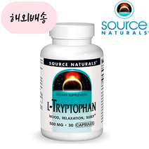 소스내츄럴스 L 트립토판 세로토닌 옵션1) 500mg 30캡슐, 30정, 1개