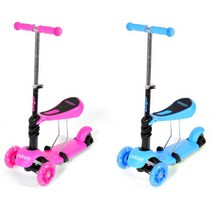 높이조절 앉아탈수있는 유아용 킥보드 균형잡기 퀵보드 휴대용 유아씽씽이, 블루