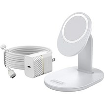 오터박스 OtterBox MagSafe용 무선 충전 패드 화이트, Charging Pad, Lucid Dreamer (White/Silver)