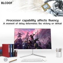 가성비 게이밍 PC 초박형 올인원 코어 i5 가전 21 5 인치 모니터 내장 데스크탑, 하얀, i5-520 4g 128g