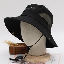 사이드 메쉬 포인트 베이직 버킷햇 낚시 등산 벙거지, 베이지