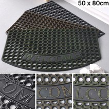 흙마당 실외현관 신발털이 웰컴 배수현관매트 현관깔개 업소용현관매트 개업선물 가성비, 그레이 50x80