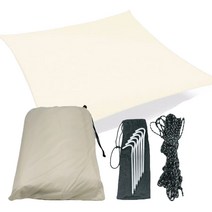 방수그늘막 햇빛가림막 차광막 차양막 야외 정원 루프탑 방수 차박텐트 펜션 테라피 렉타 옥상 UV차단 210T 재질 파우치+고정팩6PCS+로프 3.6X3.6M 라뗴 사각그늘막