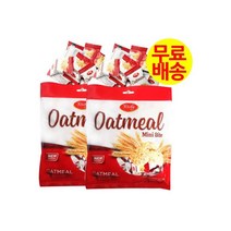 2봉지 오트밀 미니바이트 200개 /과자/해피무/담라, (2봉지) 오트밀 미니바이트(200, 180g