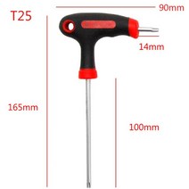개 크롬 몰리브덴 합금강 T 핸들 그립 Torx &amp Hex Allen Key 스크루, 01 T10