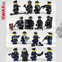 경찰 SWAT 레고 밀리터리 피규어 수송헬기 작전트럭 지프차 장갑차 헬기, 고급형 SWAT 헬기