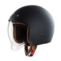 로얄헬멧 오픈페이스 M139 바이크 헬멧 무광 블랙 빈티지 하이바 레트로 클래식 텐덤 안전 인증 (기본 쉴드 포함), 매트 블랙 L (57~58cm)