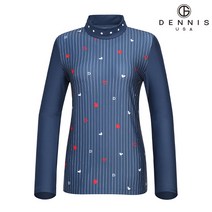 데니스골프 DENNIS 여성)하트러프프린트하이넥_NAIFLTH054