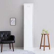 마켓비 MKB 철제수납장 캐비넷 1문 멀티락커 3801830, 화이트