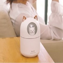 다이소가습기 병원 비염 공부방 작은방 회사 독서실 조용한 책상용 원룸 세척편한 사무실 저소음 USB 가습기, 핑크