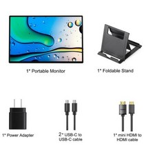 16 인치 25K 144Hz 휴대용 터치 보조 모니터, With foldable stand+EU 플러그