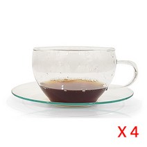 올콕시맥스 에바 세느컵 4인조 250ML 물컵 머그유리 강화유리잔 큰컵 머그잔 투명 내열유리 유리 찻잔+allcokㅍㄱ, 이상품이좋아요, 이상품이좋아요