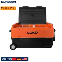 차량용 휴대용 냉장고 냉동고 Eurgeen DC 12 볼트 자동차 37 쿼트 35 L RV 전기 듀얼 존 패널 제어, 35L