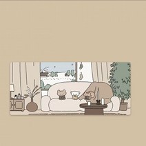Younimu 애니멀 패턴 마우스 패드 장패드 데스크패드, 1000x500mm, H104