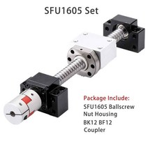 C5 볼스크류 SFU1605 CNC 기계 부품 베어링 너트 하우징 BK BF 모드 3D 프린터 볼 스크류 사용, 600mm