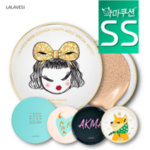 [라라베시 공식몰] 악마쿠션 뽀송커버 SS타입, 핑크21호, 본품+리필1(로즈골드)