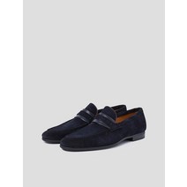 LANSMERE MAGNANNI 스웨이드 페니 로퍼 - 네이비
