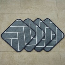 3D 헤링본 에어매쉬 방석 4장 45x45, 그레이