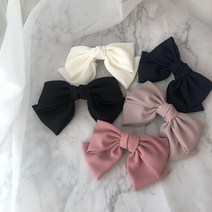 (당일발송) 왕리본핀 청순 쉬폰 리본 헤어핀 17컬러 반머리핀 디어망고 리본머리핀 여리여리 여신 헤어