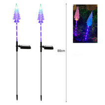 LR 6LED 인공 태양 크리스마스 장식 빛 LED 트리 플러그인 색상 변경 하이라이트 밤 토지 램프, A 2Pcs RGB_CHINA