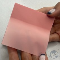 VEDANA 스티커메모지 핑크 75 X 75 투명스티커