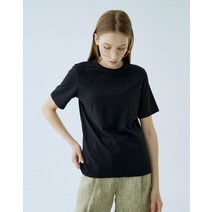 22SS 블랙 로고자수 면 반팔티셔츠 HSTS2B501BK