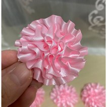 비비데코 헤어액세용 수공예 꽃장식 액세서리 머리핀 DIY재료 꽃한송이 핑크